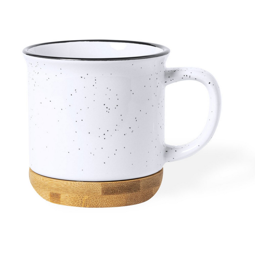 Mug en cramique 330 ml avec dtail bambou