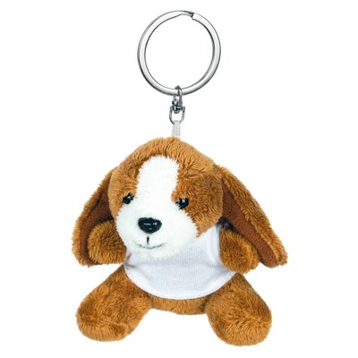 Braidy chien en peluche porte-cls