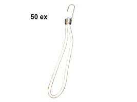 50 tendeurs crochet blanc 135mm 