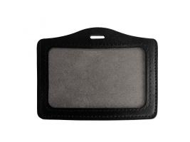 Lot de 100 porte-badges souples aspect cuir noir