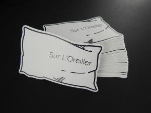 Carte de visite papier 350g imprim et dcoup  la forme