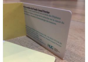 Impression carte de visite PVC type carte de crédit finition personnalisable