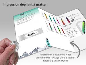 Impression dpliant  gratter