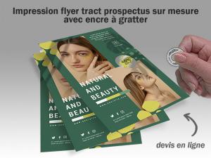 Impression flyer  gratter promotionnel sur mesure