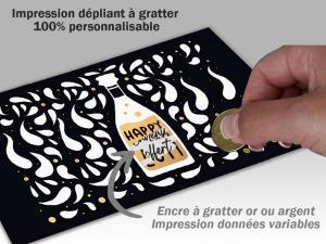 Impression flyer carte voeux  gratter