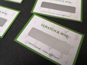 Impression ticket  gratter jeu concours