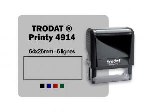 Tampon personnalis rectangulaire 64x26mm Trodat Printy 4914