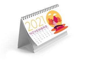 calendrier table autoportant pli spirale suisse geneve