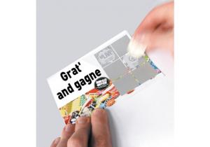 flyer encre gratter pub personnalise jeu suisse geneve