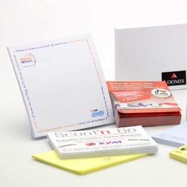 Bloc papier personnalisé impression quadri recto et livraison Suisse  gratuite