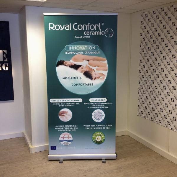 Rollup publicitaire sur mesure hauteur extensible, banner personnalisé