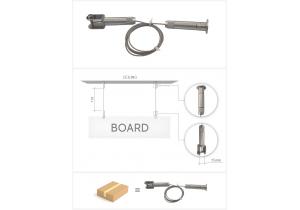 plexiglass de protection suspendue sur cable acier