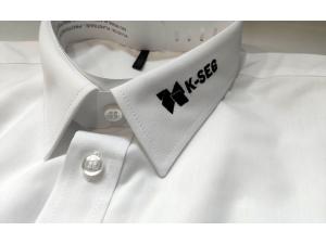Chemise avec broderie sur le col mod�le Kariban K551 pour K-SEG SA � Bulle