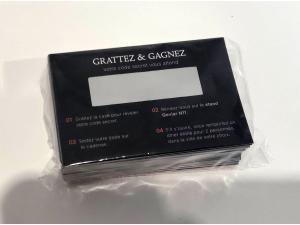 Carte de visite personnalis� avec Encre � gratter au verso pour Qevlar AI � Carros