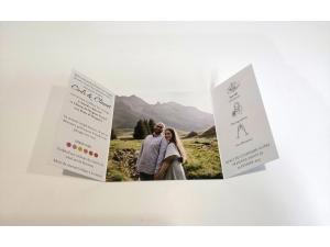 D�pliant Classique pour faire part mariage avec impression et ouverture fen�tre
