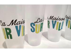 Gobelet reutilisable personnalis� quadri 40/50 cl pour La Maison sur Ville  � Petit-Lancy 