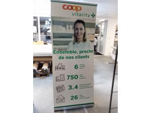 Banner enroulable publicitaire 85cm multi visuels
