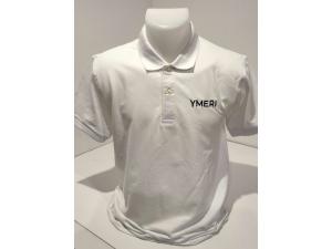 Polo blanc avec broderie 1 couleur sur le coeur mod�le B&C CGPM430 pour Ymeri � Crissier