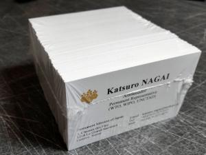 Carte de visite ambassade impression couleur pour Permanent Mission of Japan � Geneve