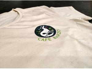 T-Shirt impression couleur coeur et dos mod�le B&C CGTW02T pour SAS Caf� Barzo�  � Annecy
