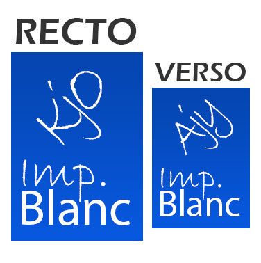 Impression : Blanc Recto/ Blanc Verso